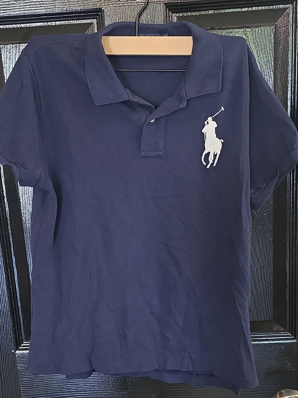 Polo by Ralph Lauren Navy Polo Shirt with White Logo